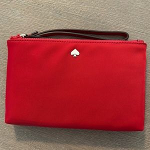 NWT Red Kate Spade Double Zip Wristlet